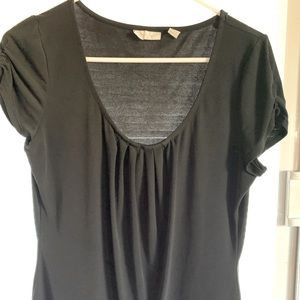 Black short sleeve blouse
